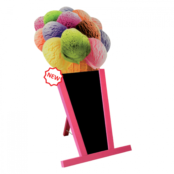 Pink "Ice cream" shaped A-board 105x58cm [1]