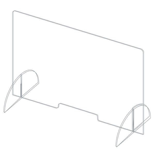 Counter Systems H 65 x L 90 CM - removable screen protector [1]
