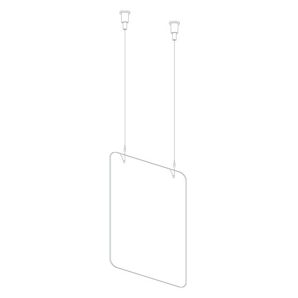 KIT Suspended protection plate L 75 x H 99 CM [1]