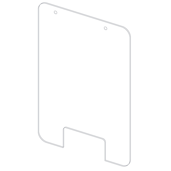 Suspended protection plate L 75 x H 99 CM [2]