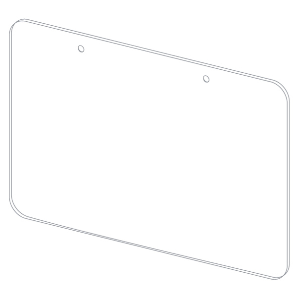 Suspended protection plate L 99 x H 66 CM [1]