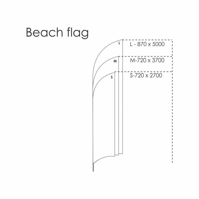 Textile flag - L size (Beach flag) [1]