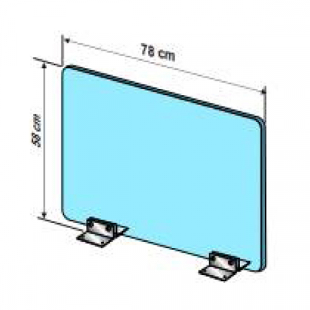 Protective screen with stainless steel foot L 78 x H 58 CM [3]