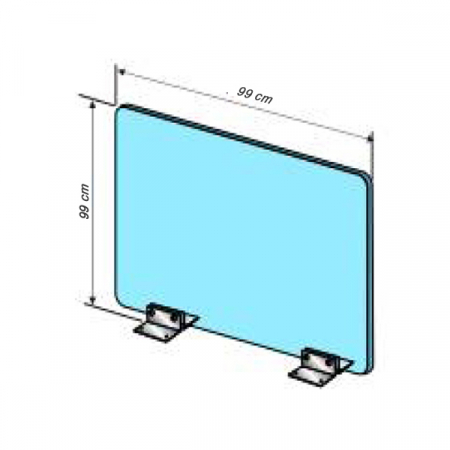 Protective screen with stainless steel foot L 99 x H 99 CM [0]