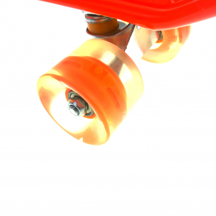 Penny Board cu roti luminoase LED, 55 cm, Portocaliu, Toyska [3]