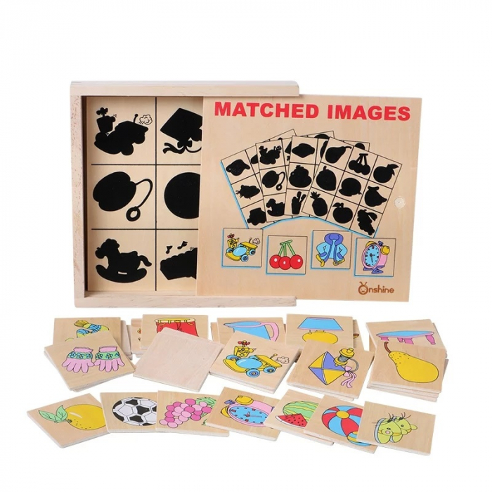 Joc de asociere tip Montessori Jocul Umbrelor, Matched Images, multicolor [2]