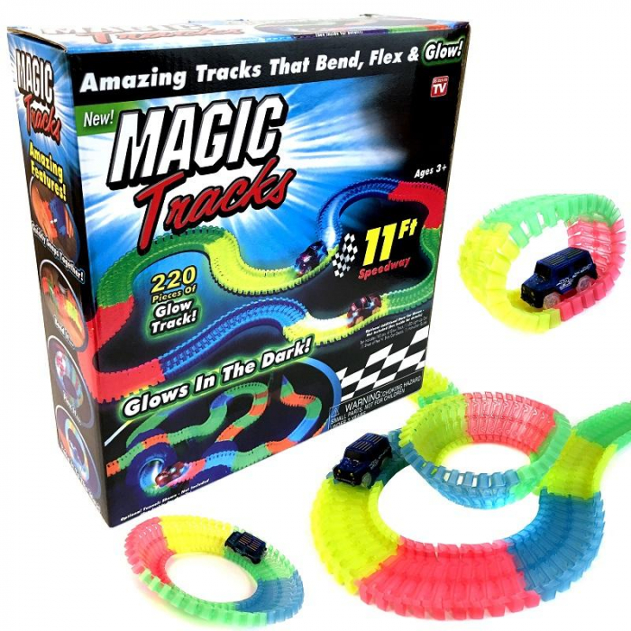Pista Flexibila Magic Tracks, 220 Piese + Masinuta cu LED, Toyska [1]