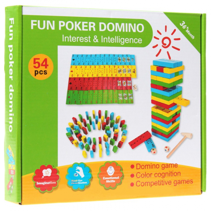 Joc de Inteligenta Domino, 54 piese, Toyska [4]