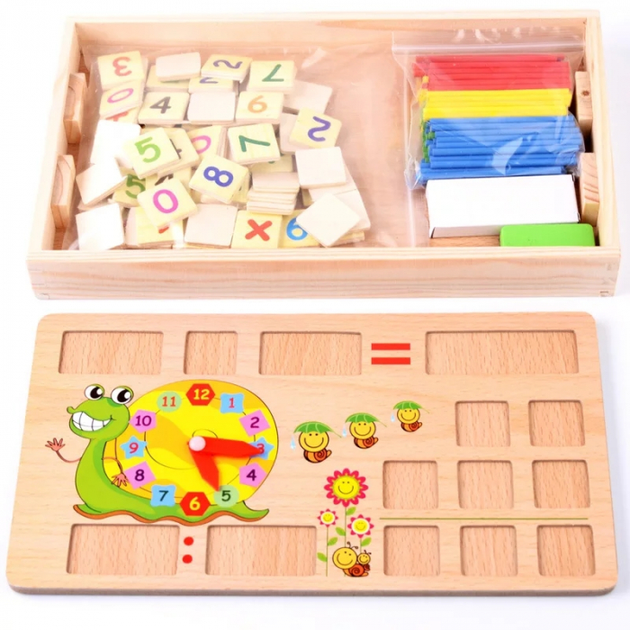 Joc multifunctional Montessori Matematica, multicolor [3]