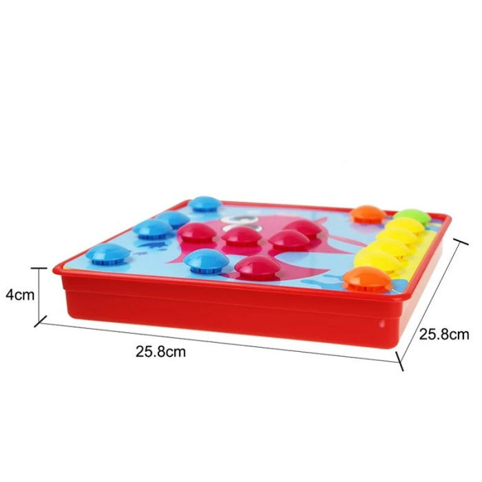 Joc creativ mozaic Genius Art, Animale Marine, 12 cartonase, 35 de butoni, Toyska [4]