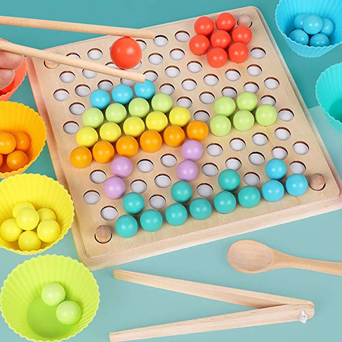 Joc Montessori de indemanare si asociere culori, Toyska [5]