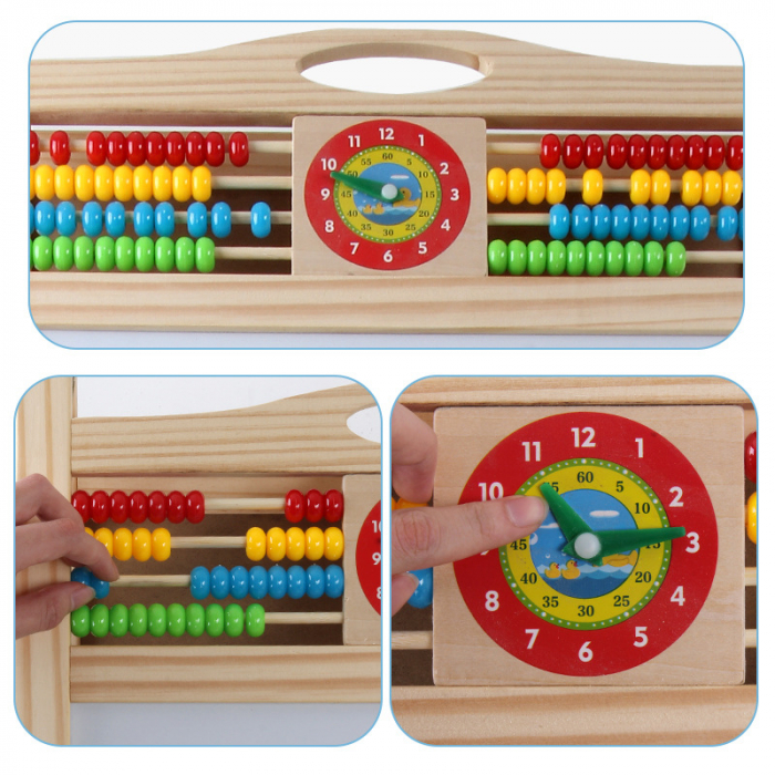 Tabla educativa din lemn 3 in 1 sevalet, 90x45 [2]