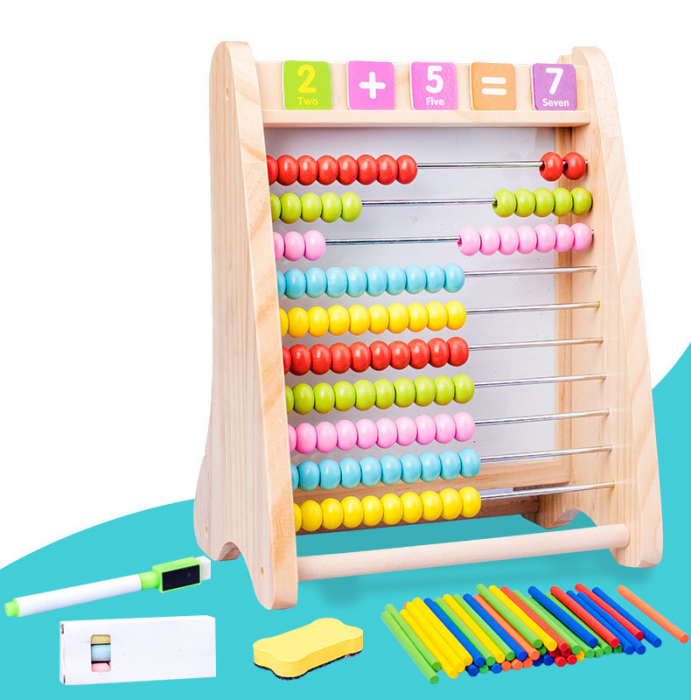Numaratoare educativa 4 in 1 Cifre, Abac, Betisoare de numarat [3]
