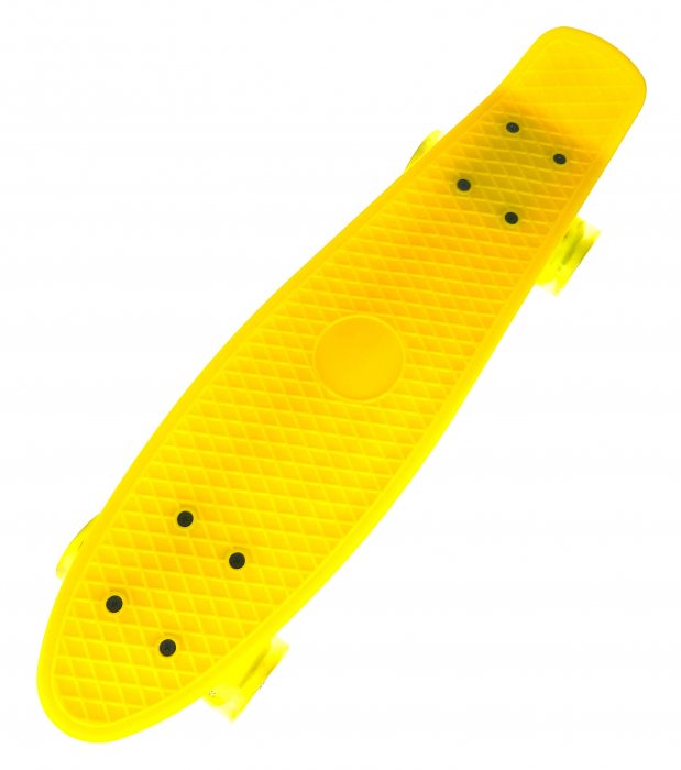 Penny Board cu roti luminoase LED, 55 cm, Galben, Toyska [2]