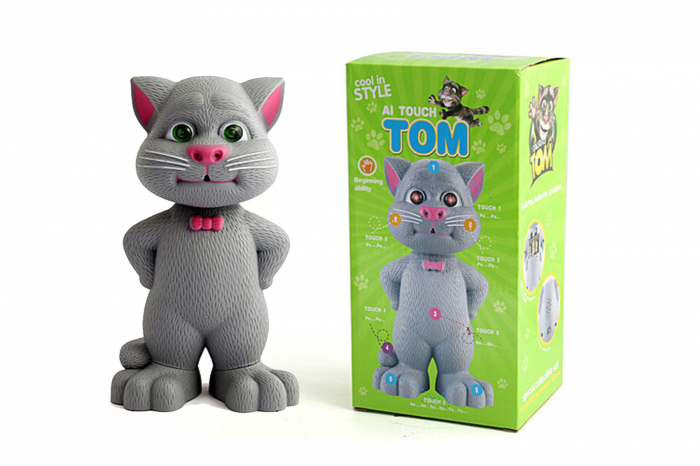 Jucarie Talking Tom, motanul inteligent vorbitor, 22 cm, Toyska [2]