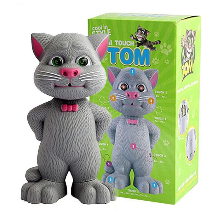 Jucarie Talking Tom, motanul inteligent vorbitor, 22 cm, Toyska [3]