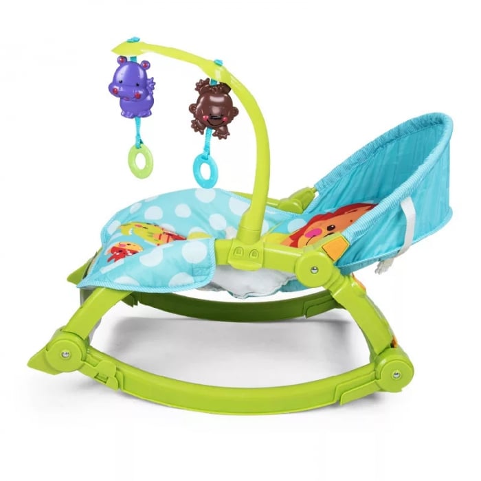 Balansoar Portabil cu vibratii Newborn to Toddler, verde [3]