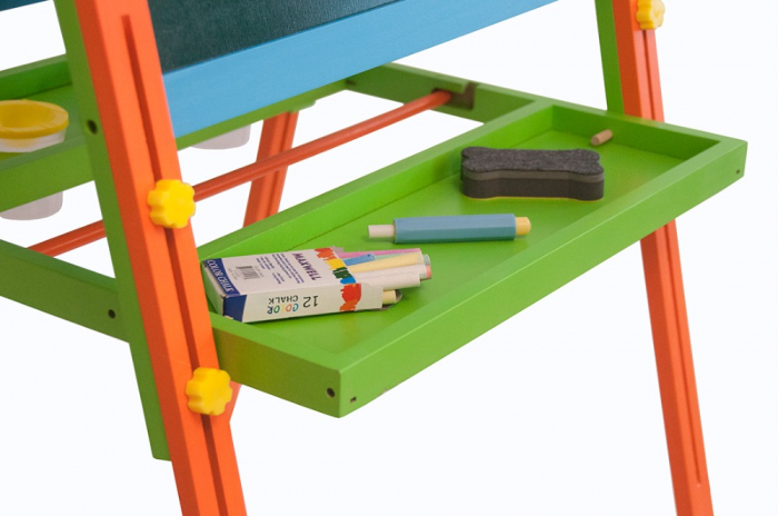 Tabla educativa reglabila din lemn, 3 in 1 sevalet, 130x57 cm [4]