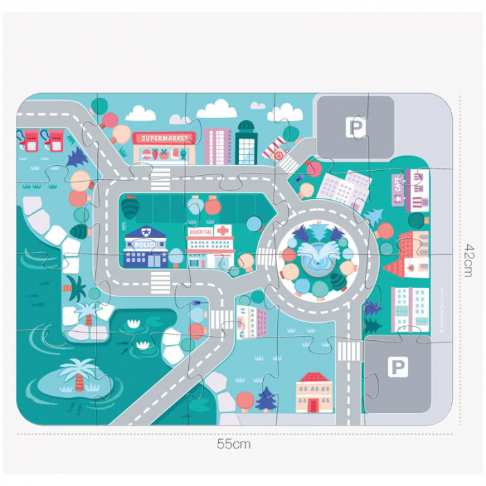 Set cuburi lemn Oraselul City Blocks, 115 piese [3]