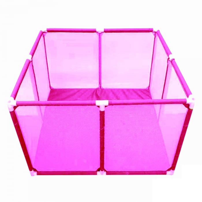 Tarc de joaca pentru bebelusi, 50 bile, 100x100x65 cm, roz [2]