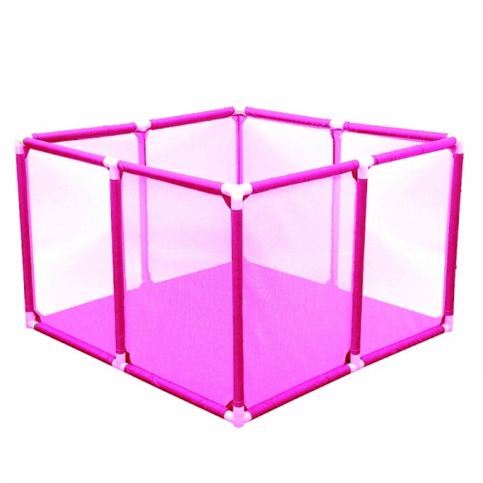 Tarc de joaca pentru bebelusi, 50 bile, 100x100x65 cm, roz [3]