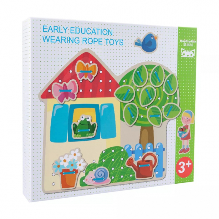 Joc Montessori de snuruit si insirat Casuta cu Copac, 26 piese [6]