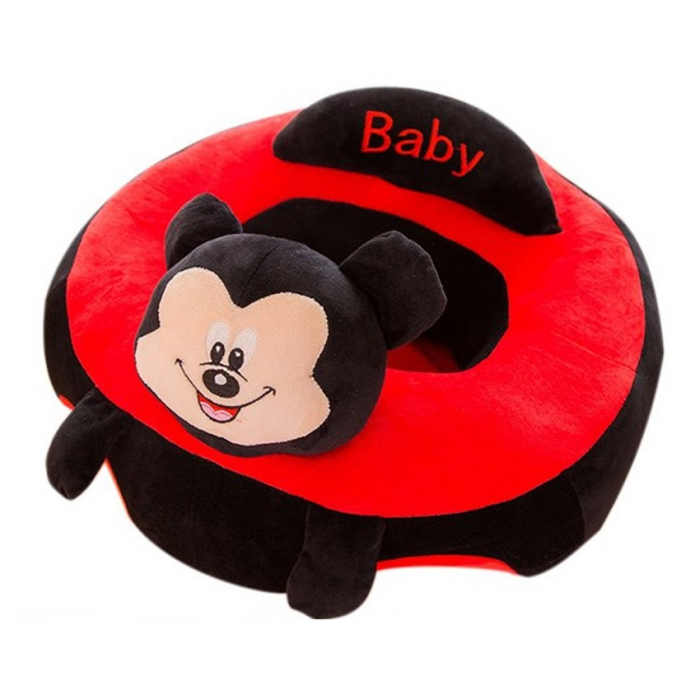Fotoliu din plus pentru bebelusi Mickey Mouse, negru/rosu [3]