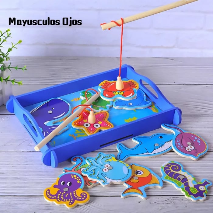 Joc educativ din lemn Pescuit Magnetic [3]