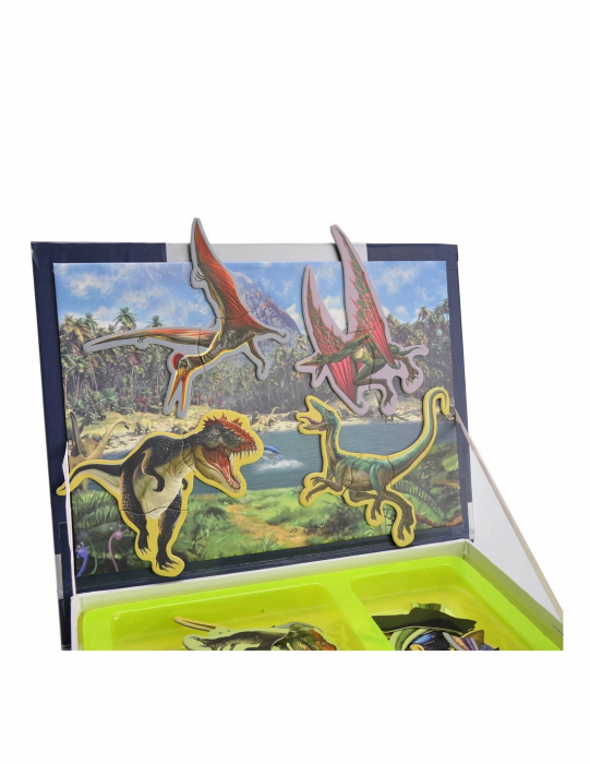 Joc educativ Carte magnetica Dinosaur Spell, 75 piese, bleumarin [4]