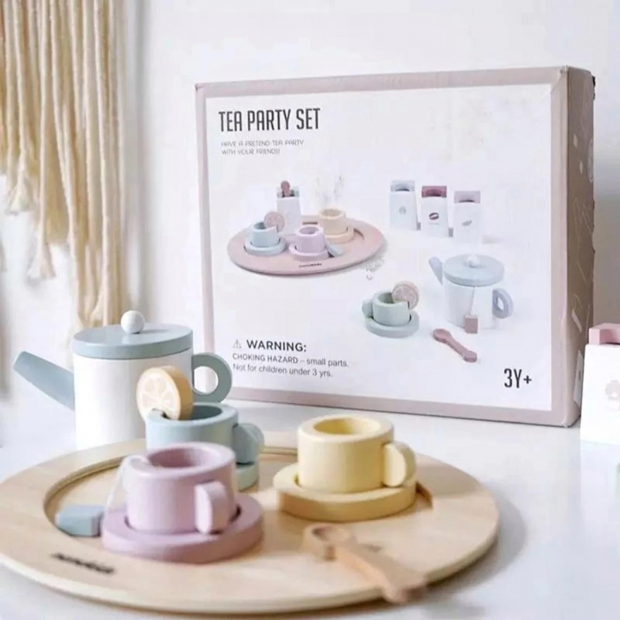 Set de Ceai din lemn, 21 piese, multicolor [3]
