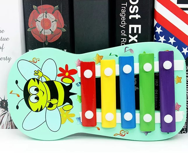 Xilofon din lemn cu 5 note muzicale Albinuta [3]