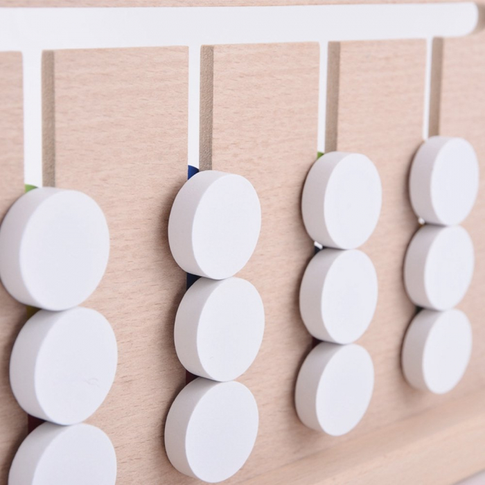 Joc lemn Montessori labirint cu asociere de culori, multicolor [3]