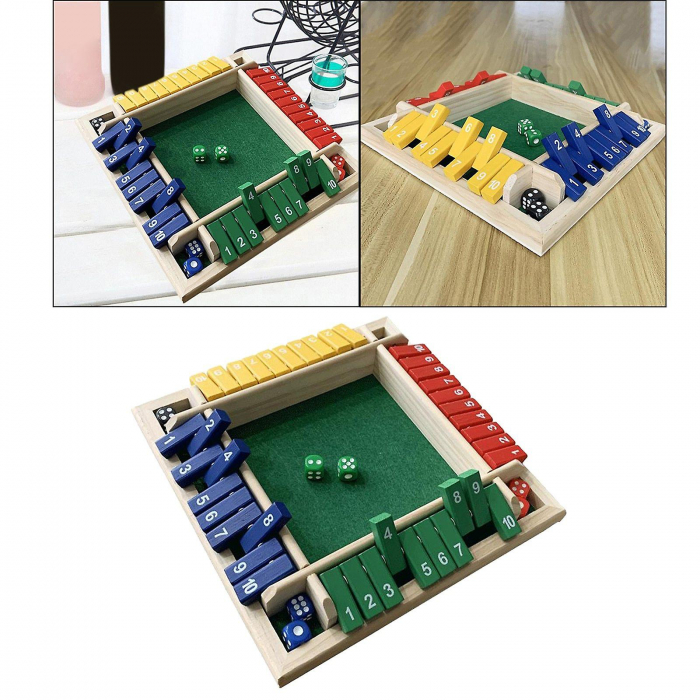 Joc Shut the box din lemn, 2-4 jucatori, multicolor [2]