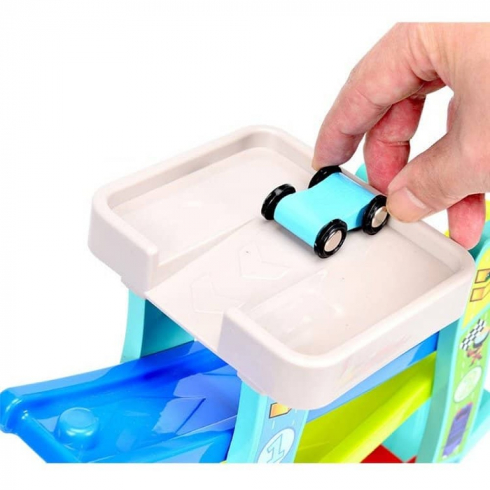 Rampa de Raliu din lemn Five Truck cu 5 piste, multicolor [2]