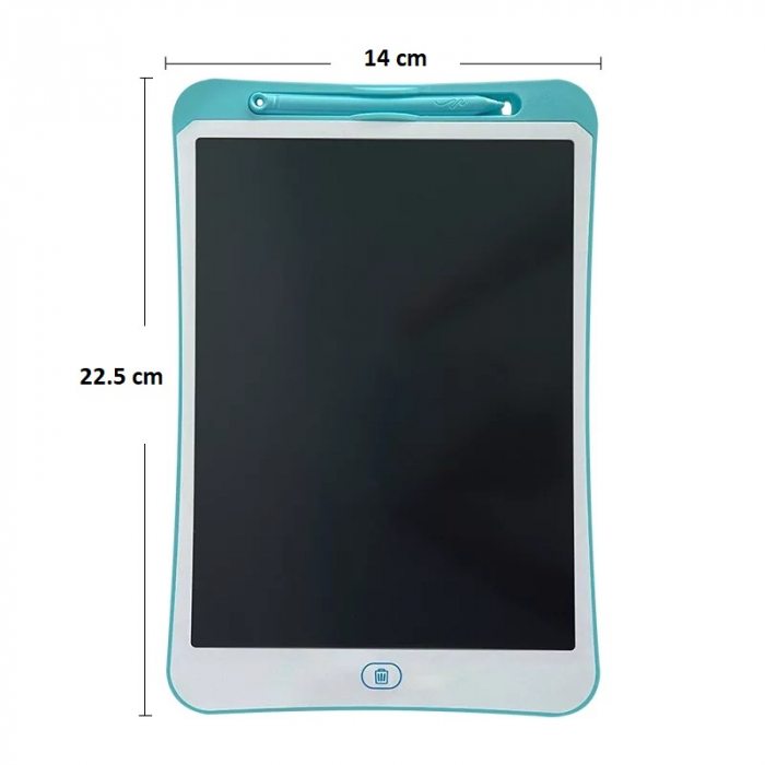 Tableta grafica LCD pentru notite si desene cu stergere automata 8.5 Inch, albastru [2]
