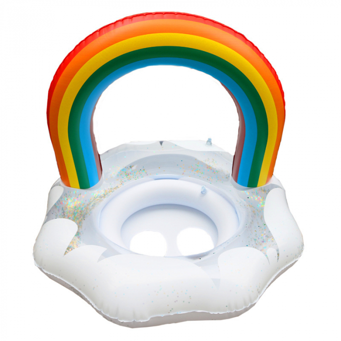 Colac de inot bebe cu arcada Curcubeu, 70 cm [6]