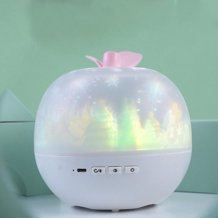 Lampa de Veghe portabila, Rotativa cu proiectii, melodii si bluetooth, 13x13 cm, mar [3]