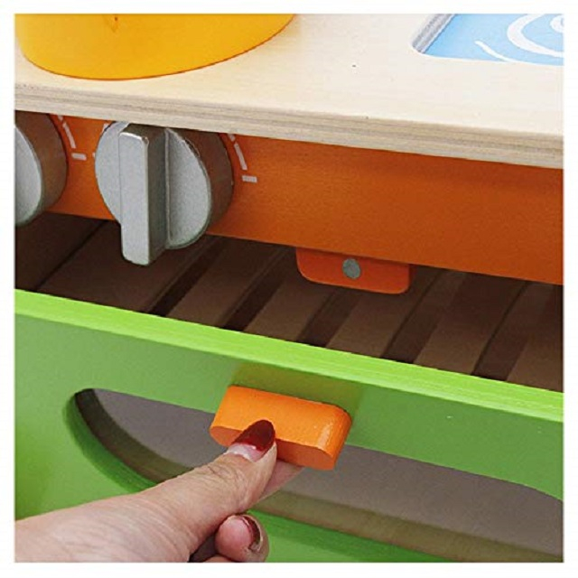 Bucatarie multifunctionala din lemn pentru copii cu multiple accesorii, multicolor [2]