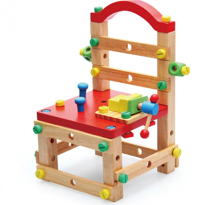 Centru de activitati Montessori din lemn Work Chair, multicolor [1]