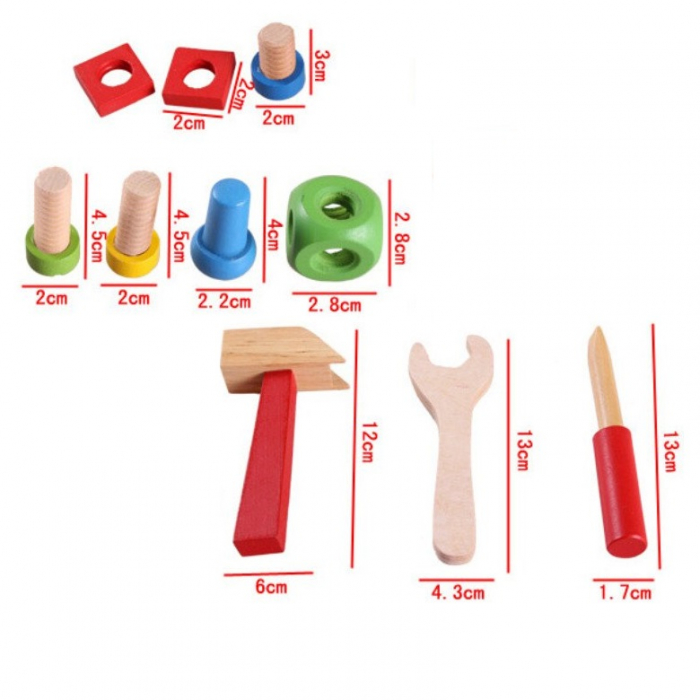 Centru de activitati Montessori din lemn Work Chair, multicolor [6]