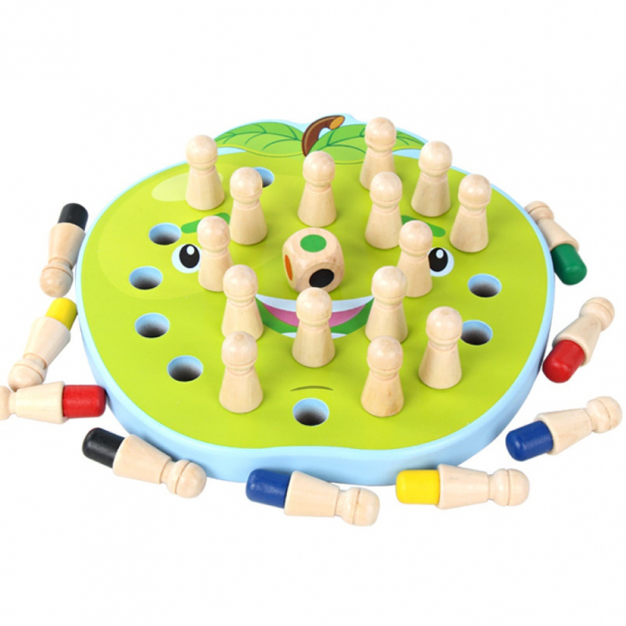 Joc Memorie si Sah din lemn 2 in 1, Memory Chess Mar, multicolor [6]