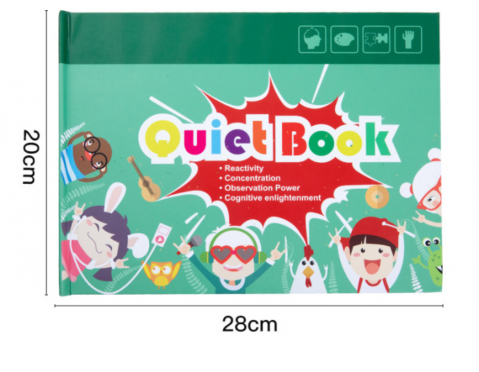 Carte educativa cu stickere reutilizabile Quiet Book - Invata de toate, 10 pagini [8]