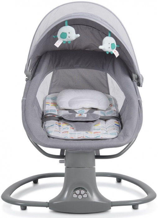 Balansoar electric 3 in 1 Mastela, bluetooth, telecomanda, gri [6]