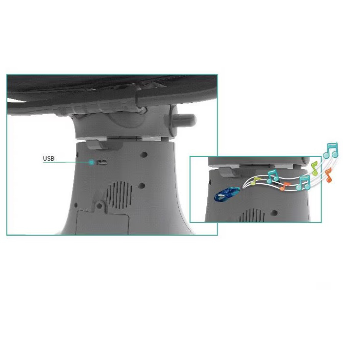 Balansoar electric 3 in 1 Mastela, bluetooth, telecomanda, roz [11]