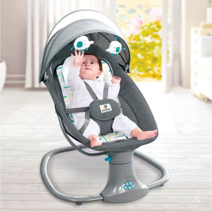 Balansoar electric 3 in 1 Mastela, bluetooth, telecomanda, verde [2]