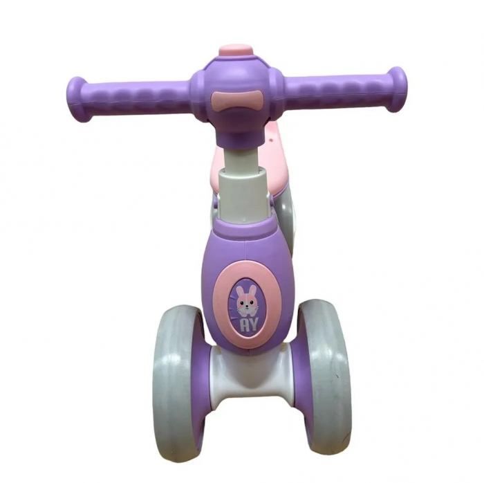 Bicicleta fara pedale cu roti silentioase, pentru copii 1-3 ani, lumini, muzica si baloane de sapun, mov [5]