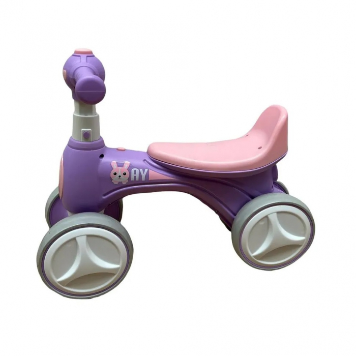 Bicicleta fara pedale cu roti silentioase, pentru copii 1-3 ani, lumini, muzica si baloane de sapun, mov [4]