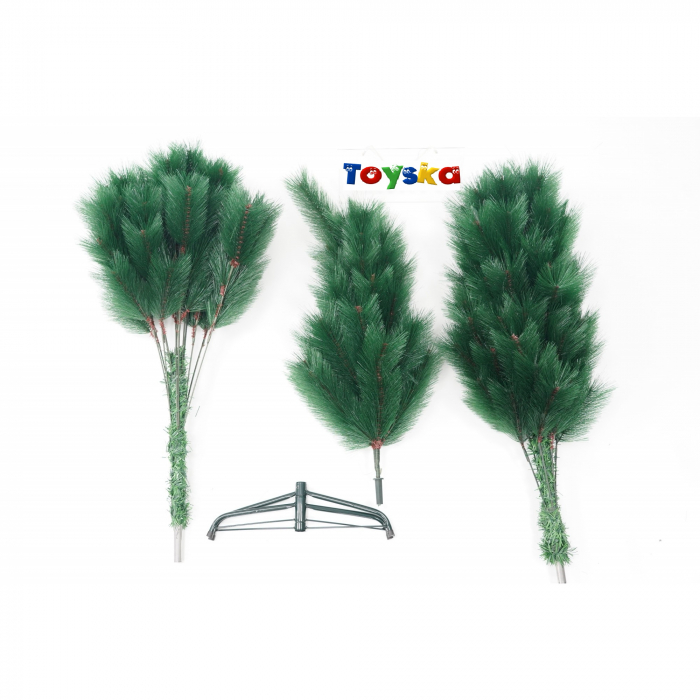 Brad artificial tip pin, clasic, inaltime 210 cm, verde, suport metalic inclus [4]
