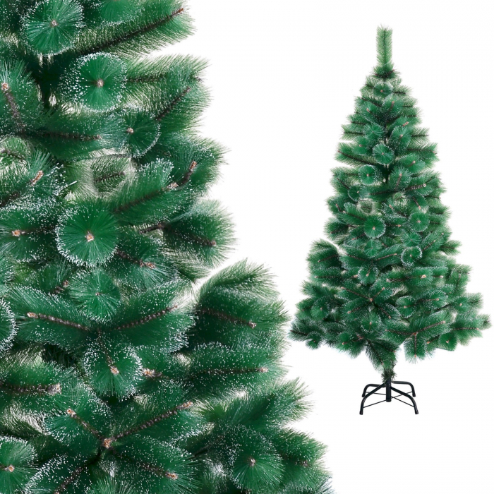 Brad artificial tip pin nins, inaltime 210 cm, verde, suport metalic inclus [7]