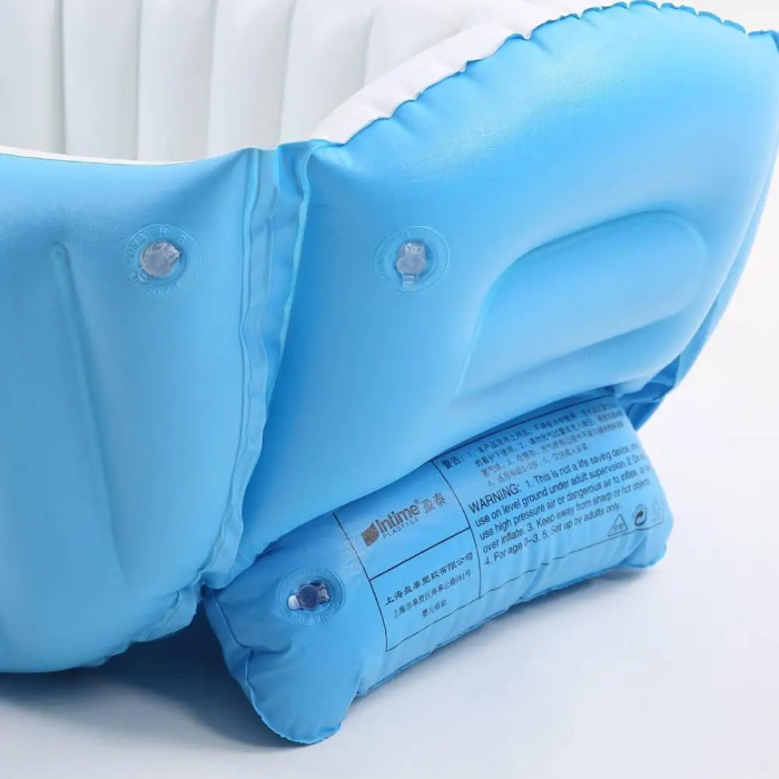 Cadita de baie gonflabila pentru bebelusi, 90x60x27 cm, albastru [6]